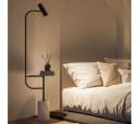 Neona Stehlampe ARTEMIS Schwarz mit beweglichem Leuchtelement und Marmoroptik Bild 2