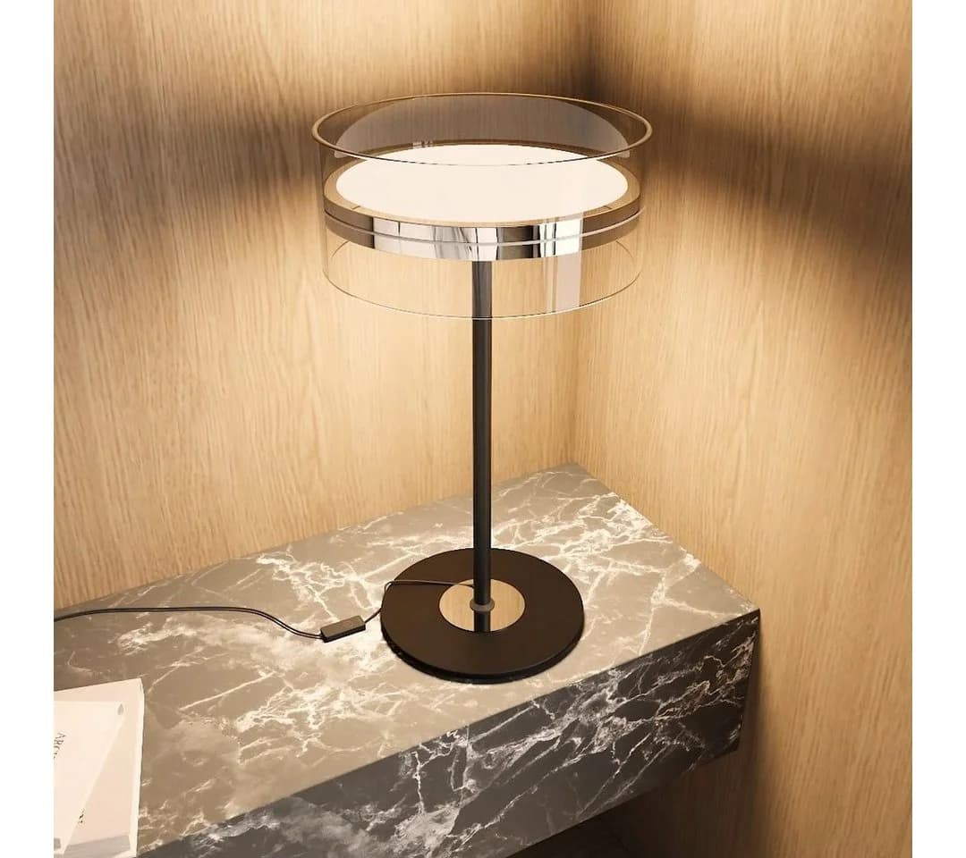 Neona LED Tischleuchte ASTERIA Schwarz Chrom Dimmbar - Bild 4
