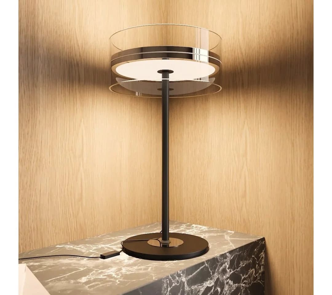 Neona LED Tischleuchte ASTERIA Schwarz Chrom Dimmbar - Bild 5