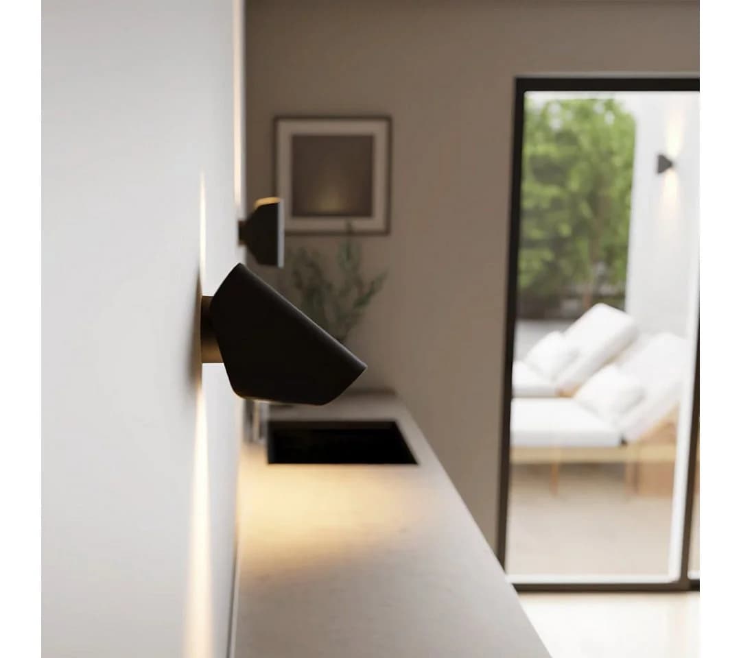 Neona LED Wandleuchte POLARIS Schwarz 360° drehbar IP65 - Bild 4