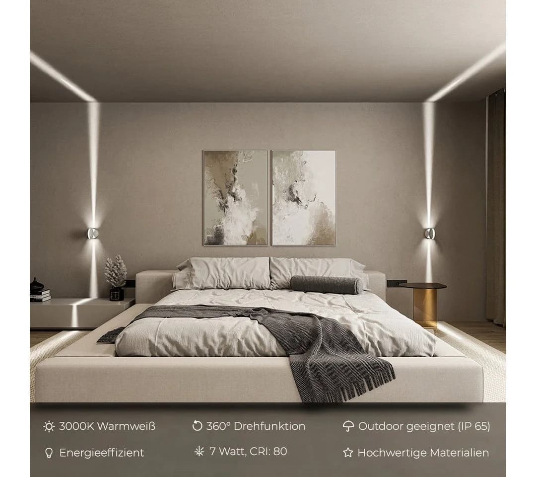 Neona LED Deckenleuchte SPECTRA Weiß Warmweiß Aluminium