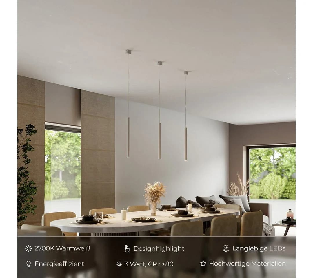 Neona LED Deckenleuchte LYRA Weiß Aluminium