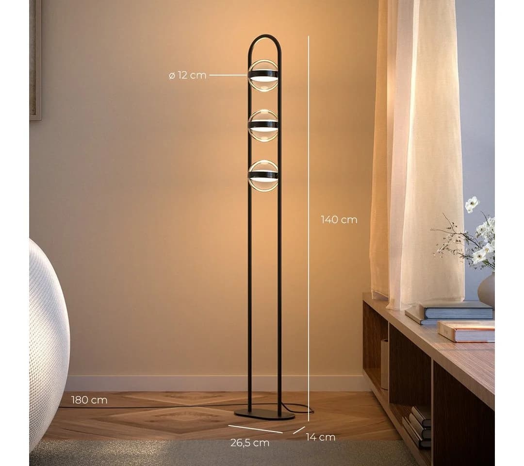Neona LED Deckenleuchte VIVA Dimmbar Schwarz Warmweiß - Bild 5