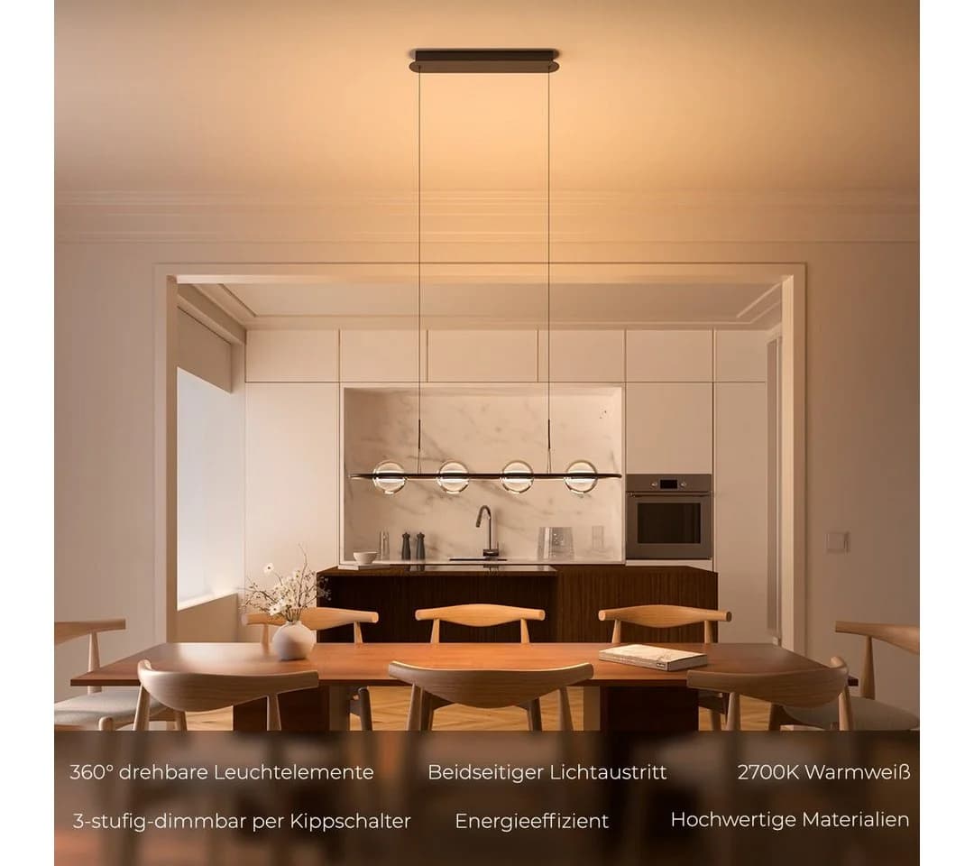 Neona LED Deckenleuchte RIVA Schwarz Dimmbar Modern