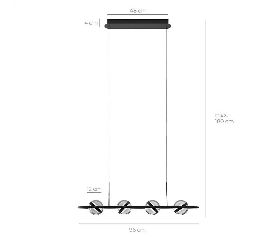 Neona LED Deckenleuchte RIVA Schwarz Dimmbar Modern - Bild 5