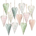 Logbuch-Verlag Dekofigur 12 Frühling Deko Herzen Pastell Rosa Grün Hängedeko Bild 2