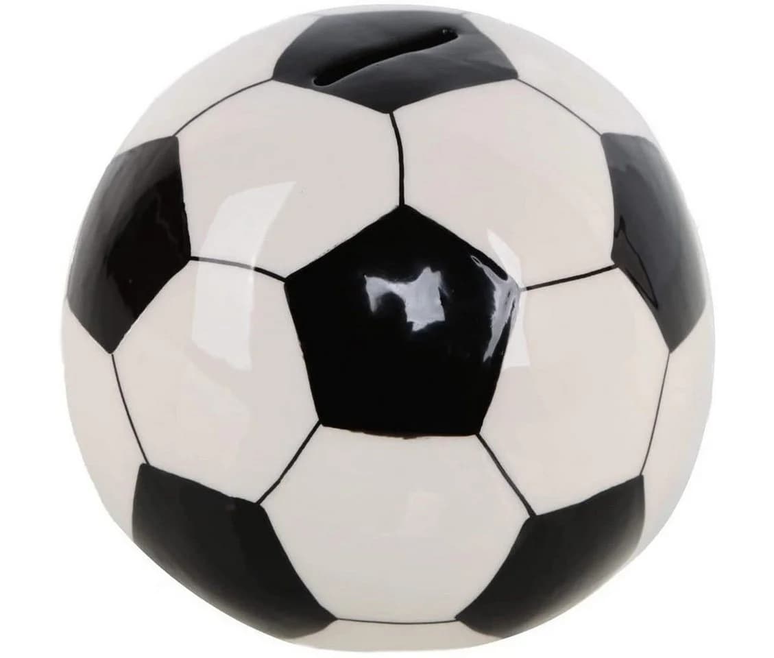 Logbuch-Verlag Fußball Spardose schwarz weiß - Ball Sparschwein - Bild 2
