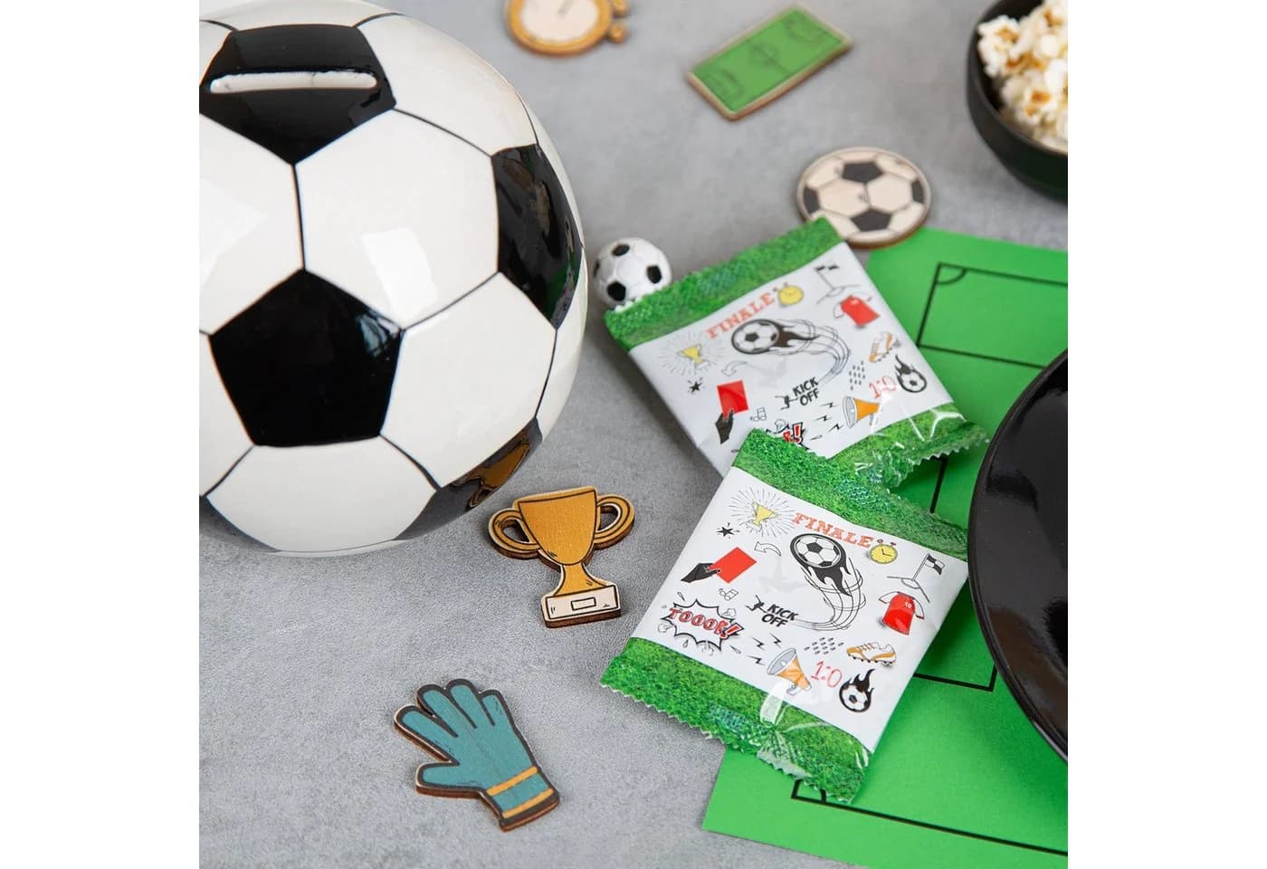 Logbuch-Verlag Fußball Spardose schwarz weiß - Ball Sparschwein - Bild 4