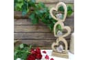 Logbuch-Verlag Herz Skulptur Holz Metall 45 cm Bild 1