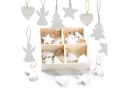 Logbuch-Verlag Baumbehang 24 kleine Weihnachtsanhänger aus Holz weiß Bild 2
