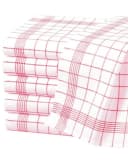 Zestri Geschirrtuch Halbleinen 10er Set Rot Blau Grau Modernes Design Bild 1