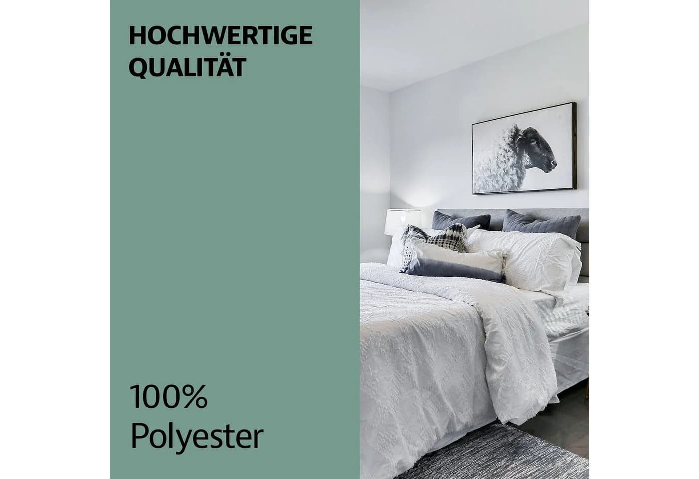 Zestri Spannbettlaken Grau Mikroflausch 40 cm Steghöhe - Bild 5