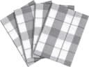 Zestri Geschirrtuch 4er-Set Grau Schwarz Weiss Baumwolle Karo Bild 1