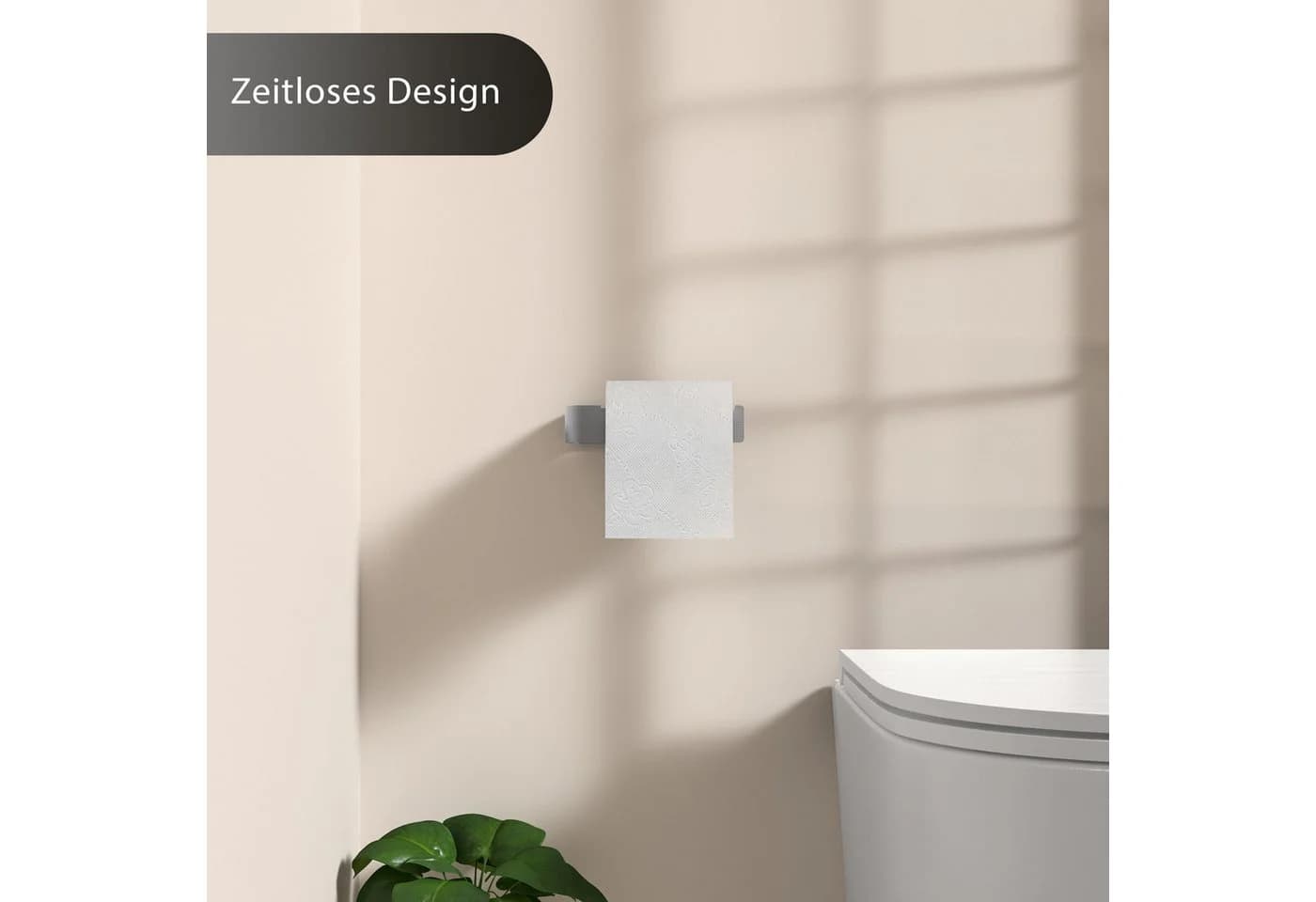 Dolvhin Toilettenpapierhalter Edelstahl Selbstklebend Silber