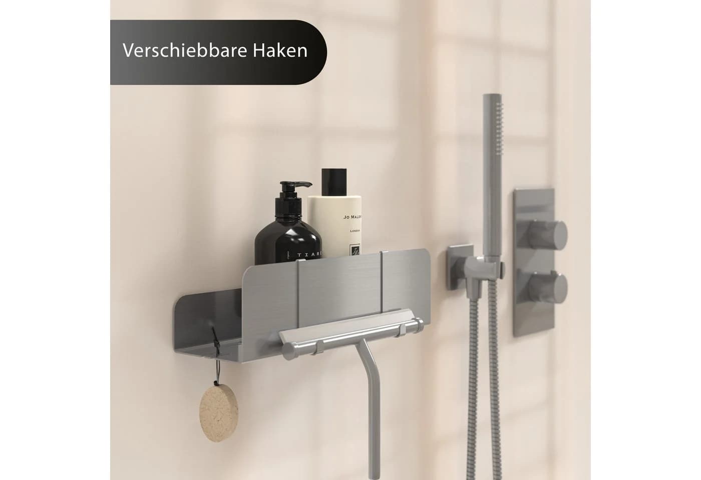 Dolvhin Duschablage ohne Bohren Edelstahl Silbergrau - Bild 3