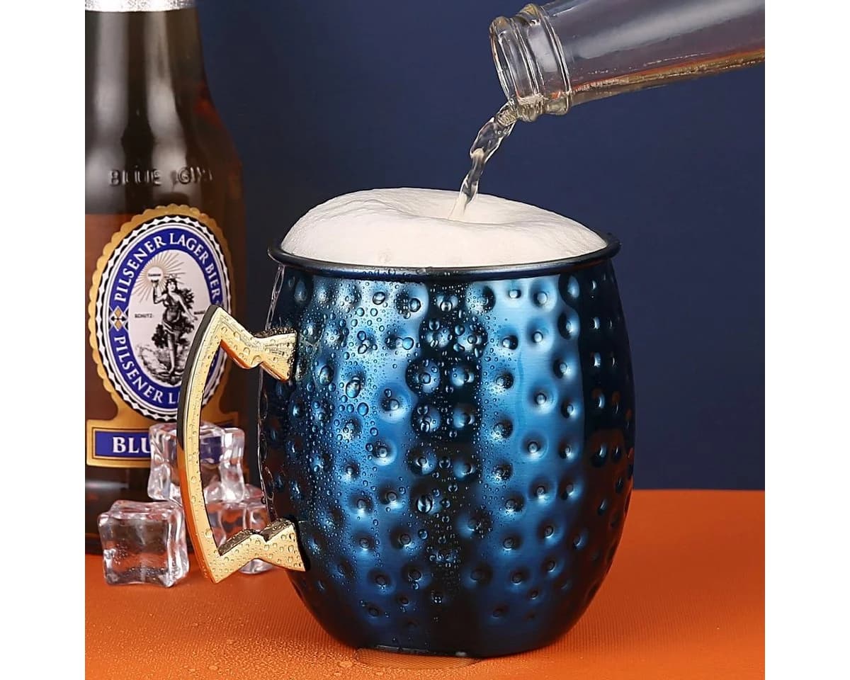 Faizee Möbel Kupferbecher 4-tlg. Moscow Mule Becher mit Griff - Bild 5