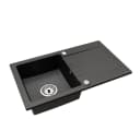 Faizee Möbel Granitspüle 75x43,5 cm mit Armatur Steel Bild 3