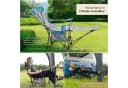 Skandika Campingstuhl Toras grau/blau mit Fußablage & Kopfkissen Bild 1