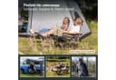 Skandika Campingstuhl Toras grau/blau mit Fußablage & Kopfkissen Bild 5