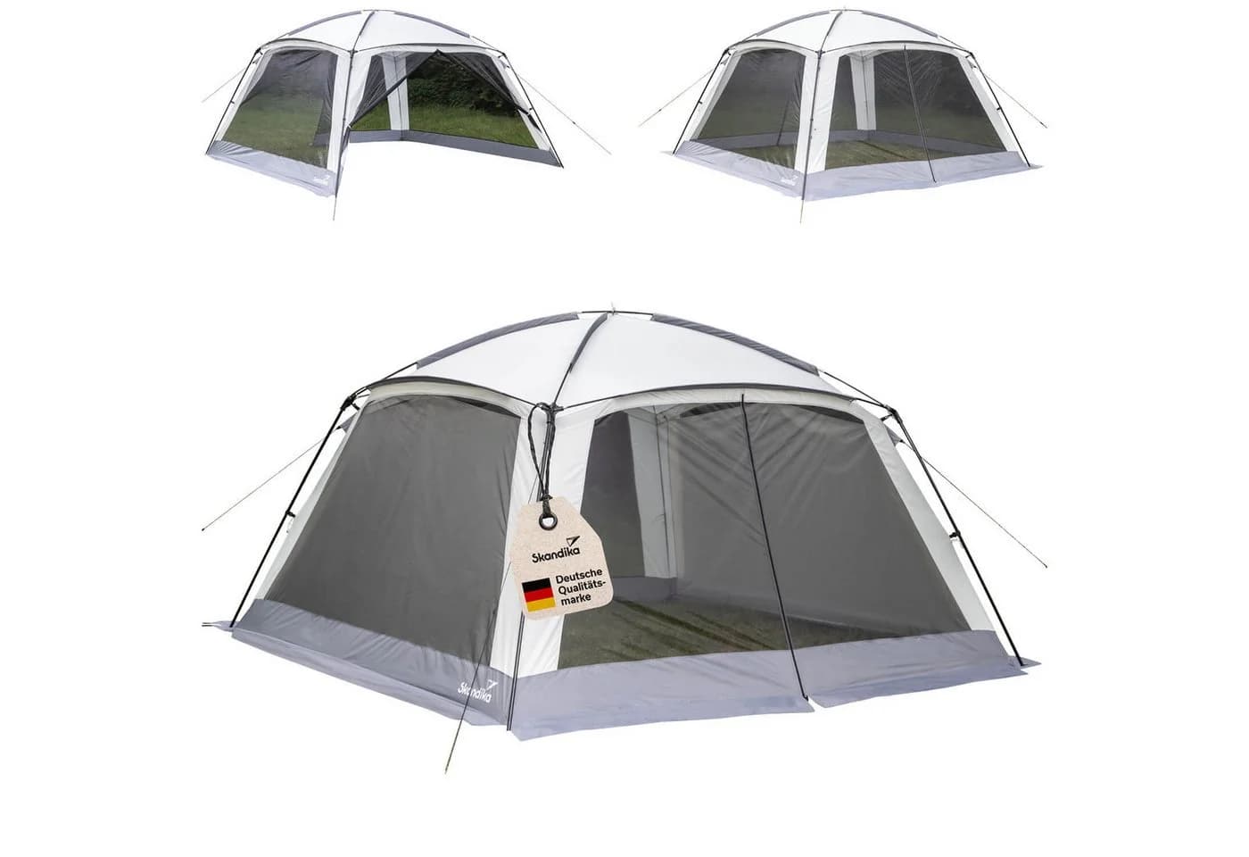 Skandika Pavillon Fortun Outdoor Shelter Grau mit Moskitonetz - Bild 2