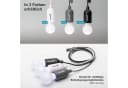 Skandika LED Campinglampe Narvik 4er-Set Weiss mit Zugschalter Bild 1
