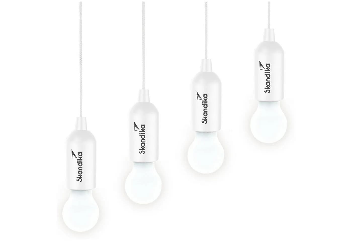 Skandika LED Campinglampe Narvik 4er-Set Weiss mit Zugschalter - Bild 2