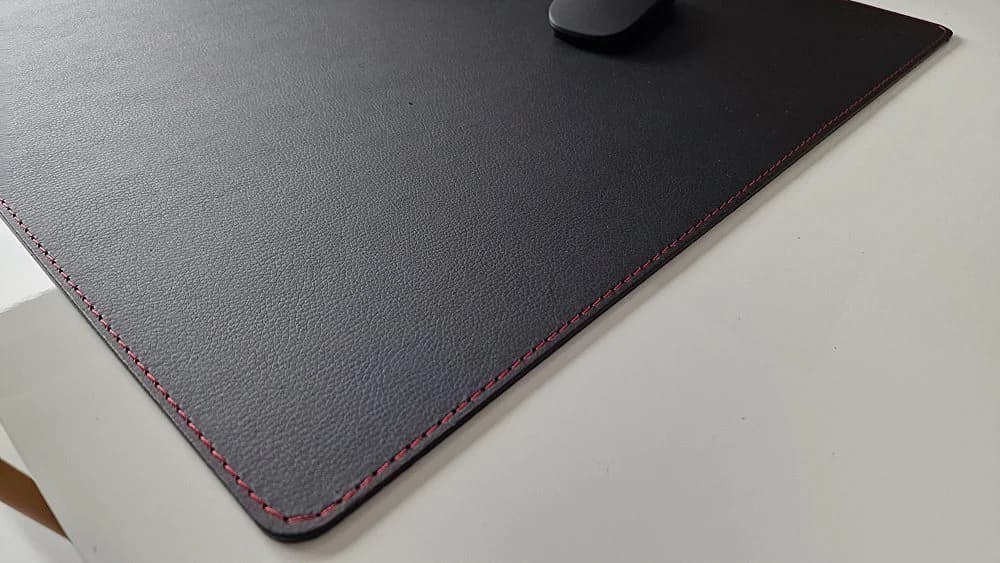 Profi Mats Schreibtischunterlage Sanftlux Kunstleder Schwarz/Rot