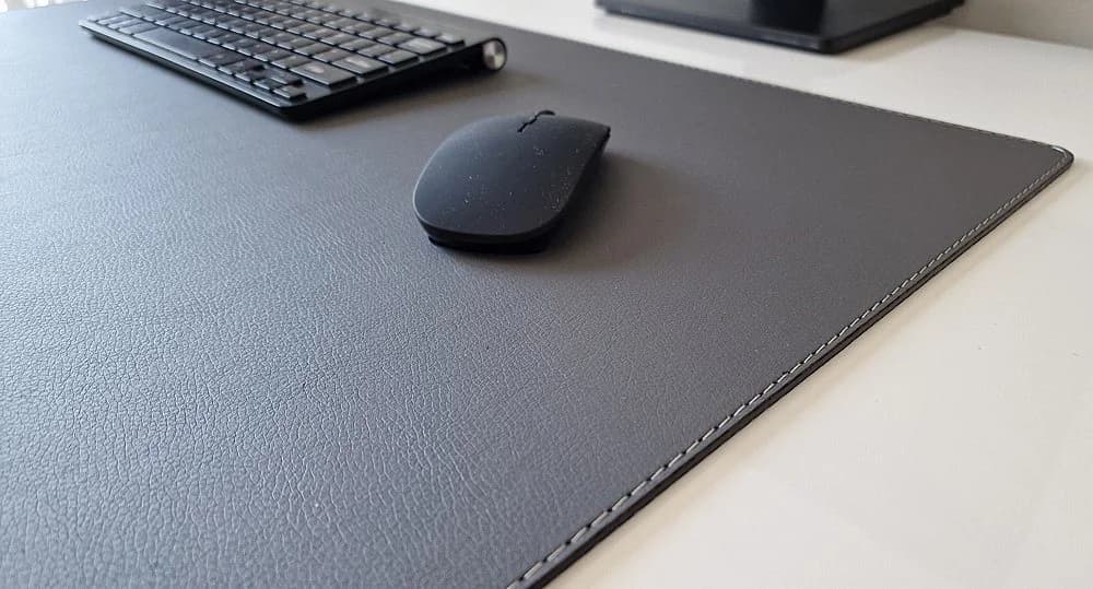 Profi Mats Schreibtischunterlage mit Kantenschutz SanftLux Kunst Leder Grau - Bild 3