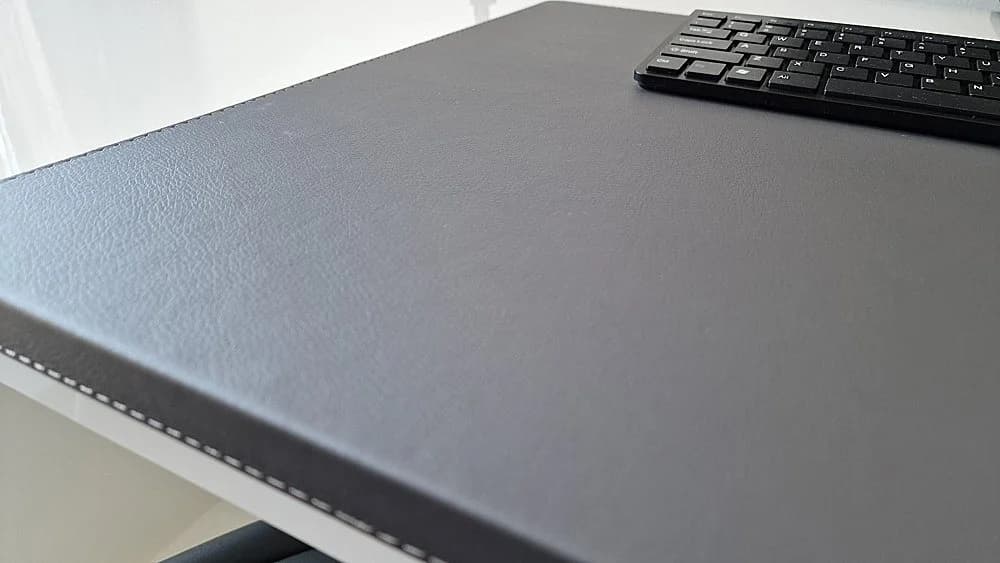 Profi Mats Schreibtischunterlage mit Kantenschutz SanftLux Kunst Leder Grau - Bild 5