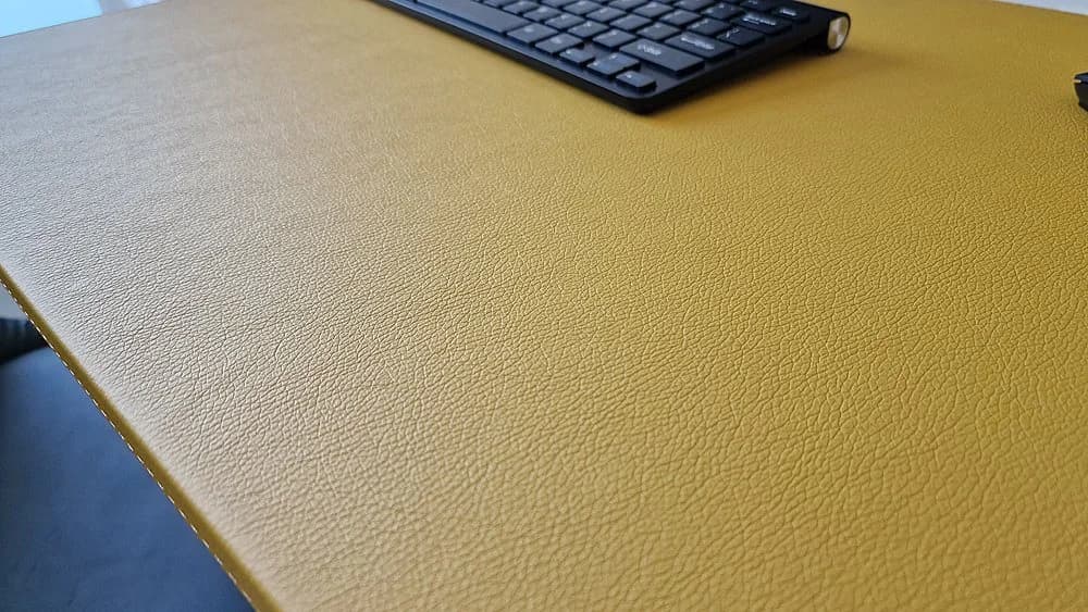 Profi Mats Schreibtischunterlage SanftLux Kunstleder mit Kantenschutz Senfgelb - Bild 5