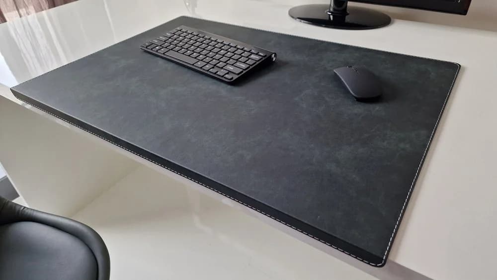 Profi Mats Schreibtischunterlage mit Kantenschutz Nubuko Kunst Leder - Bild 2