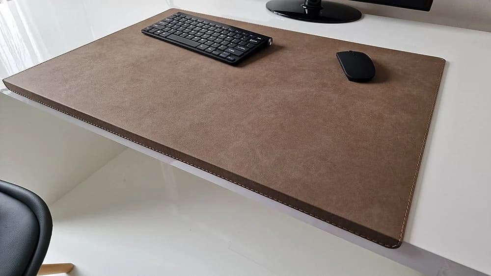 Profi Mats Schreibtischunterlage mit Kantenschutz Nubuko Kunst Leder - Bild 3