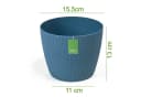 KAGM Übertopf Pflanztopf Blau UV-beständig Rillenoptik Bild 1