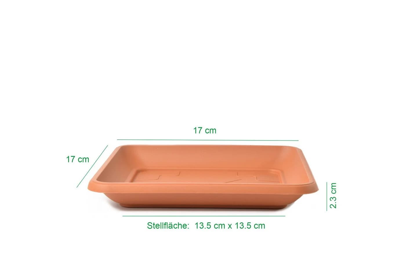 KAGM Blumentopfuntersetzer Quadratisch UV-beständig Terracotta