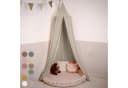 lilimaus Betthimmel Baldachin Kinderzimmer 100% Musselin Baumwolle Hellbeige Bild 2
