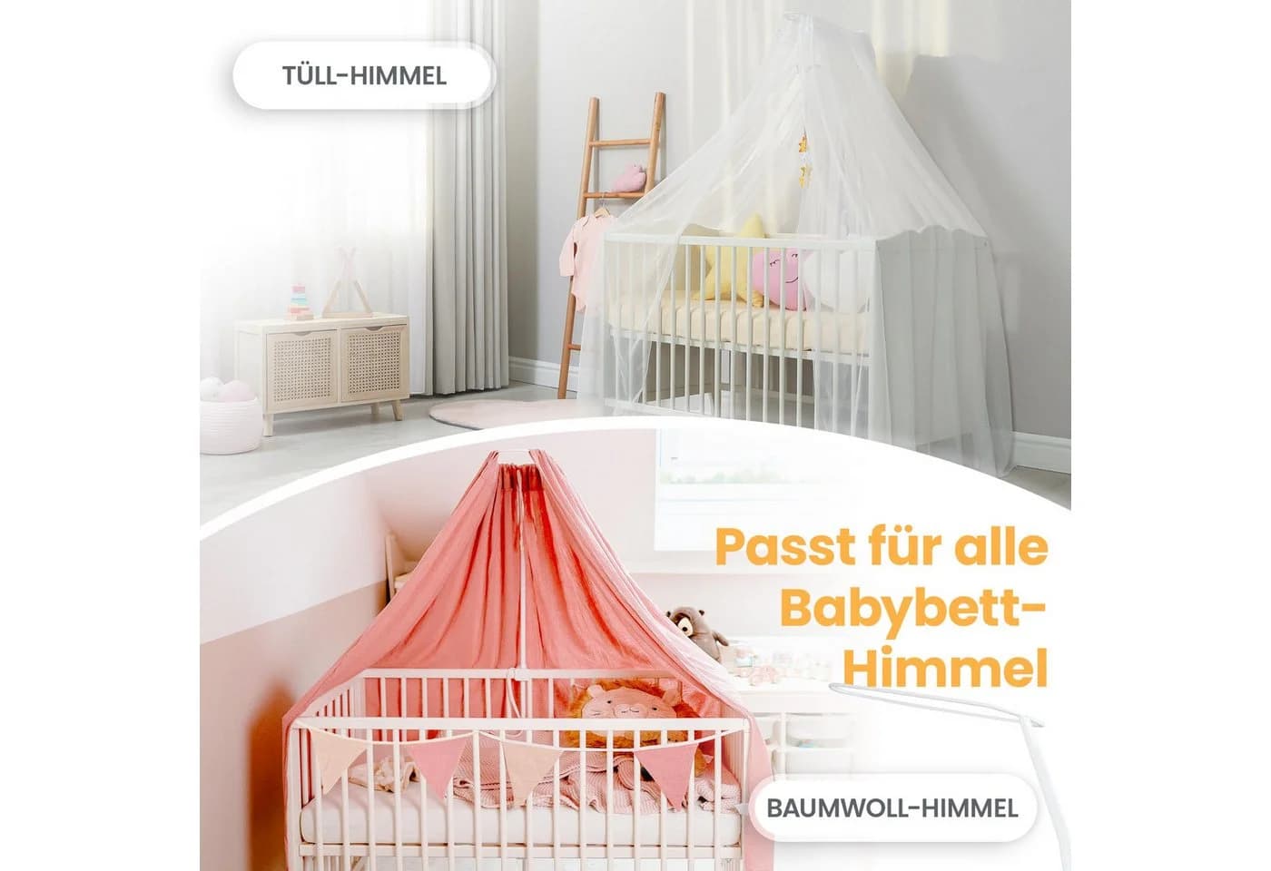 lilimaus Himmelstange für Babybett Weiß Metall - Bild 4