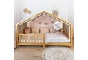 lilimaus Betthimmel Hausbett Musselin Beige Kinderzimmerdeko Bild 5