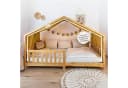 lilimaus Betthimmel Hausbett Musselin Gelb Kinderzimmerdeko Bild 5