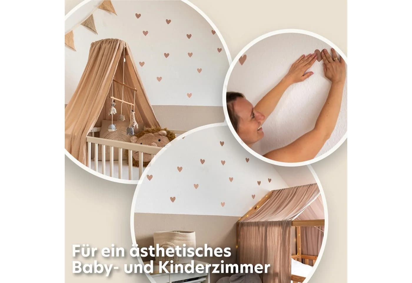lilimaus Wandsticker Herzen & Punkte - 36 St. Wandtattoo Kinderzimmer - Bild 5