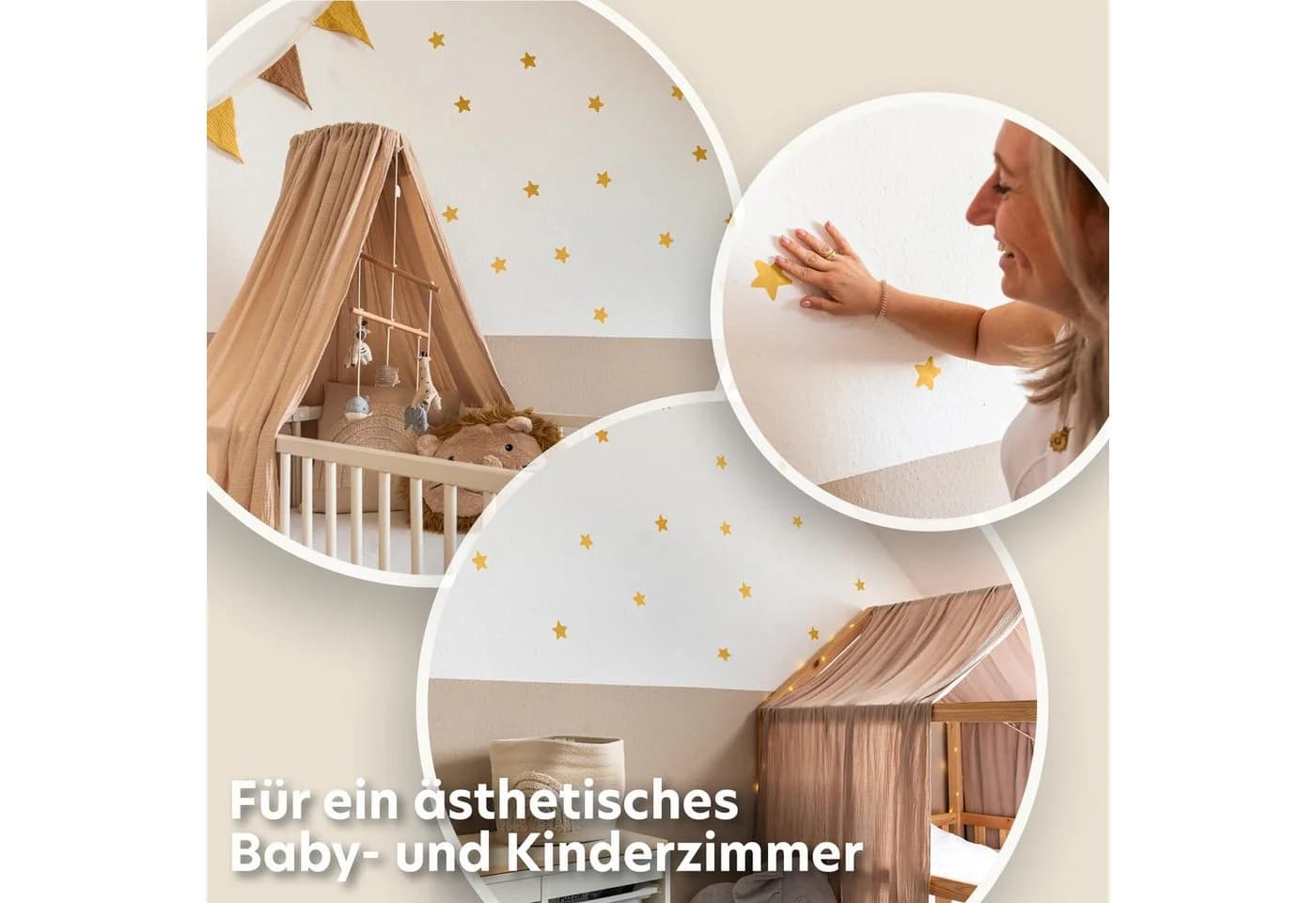 lilimaus Wandsticker Herzen Punkte Kinderzimmer Wandtattoo Selbstklebend - Bild 5