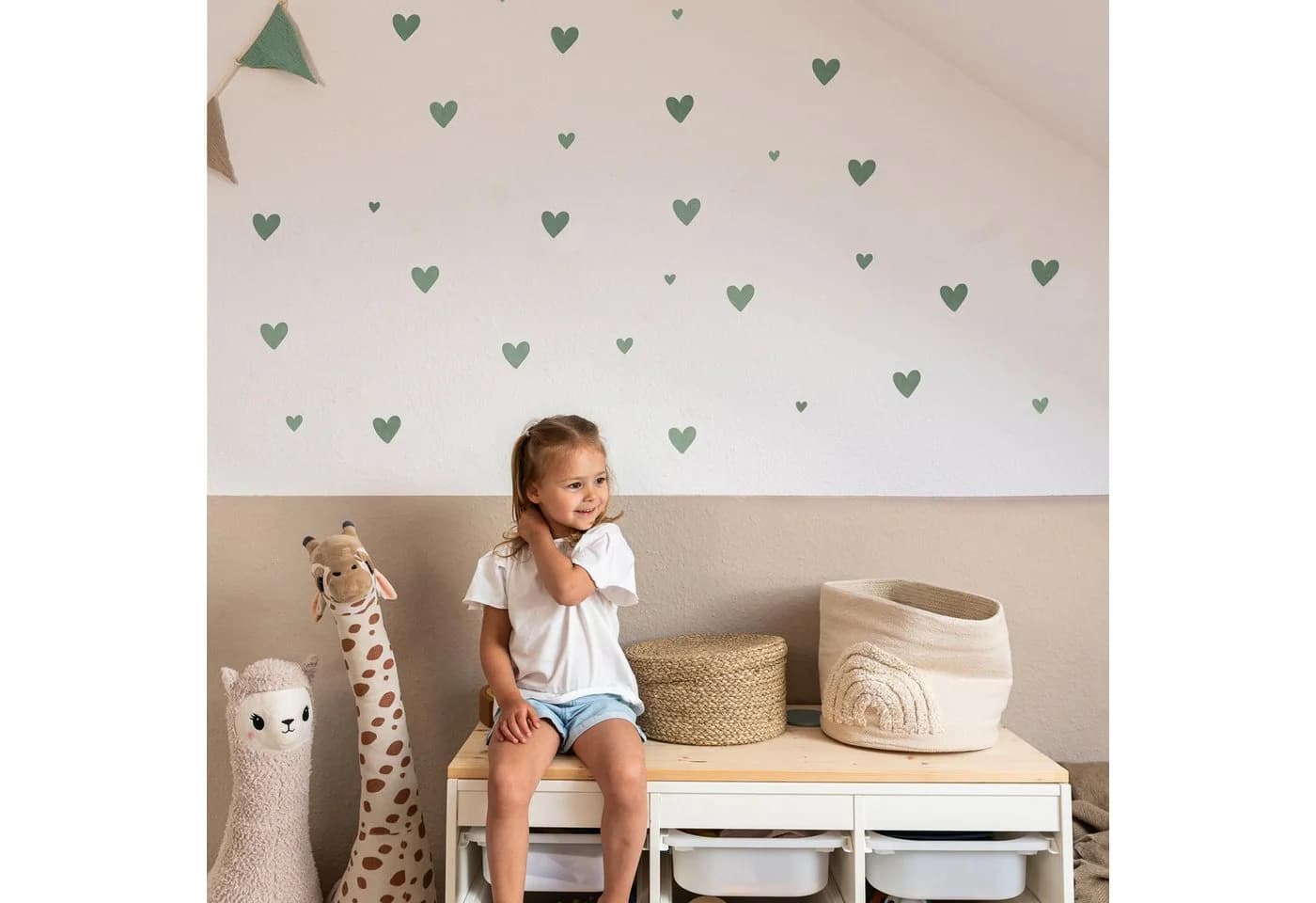 lilimaus Wandsticker Kinderzimmer selbstklebend Grün (132 St) - Bild 2