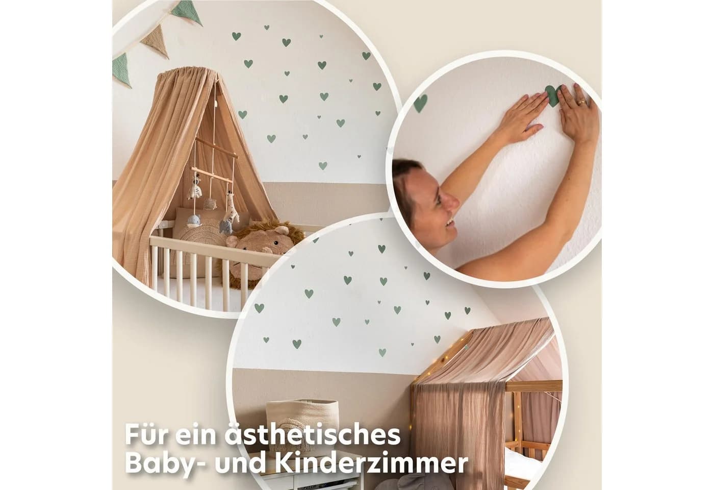 lilimaus Wandsticker Kinderzimmer selbstklebend Grün (132 St) - Bild 5