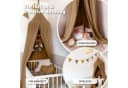 lilimaus Betthimmel Baldachin Gold Musselin Baumwolle Bild 3