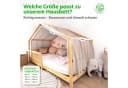 lilimaus Betthimmel Musselin Hausbett Himmel Kinderzimmer Baumwolle mit Gold Bild 4