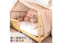 lilimaus Betthimmel Musselin Beige-Rosa mit Gold Bild 2