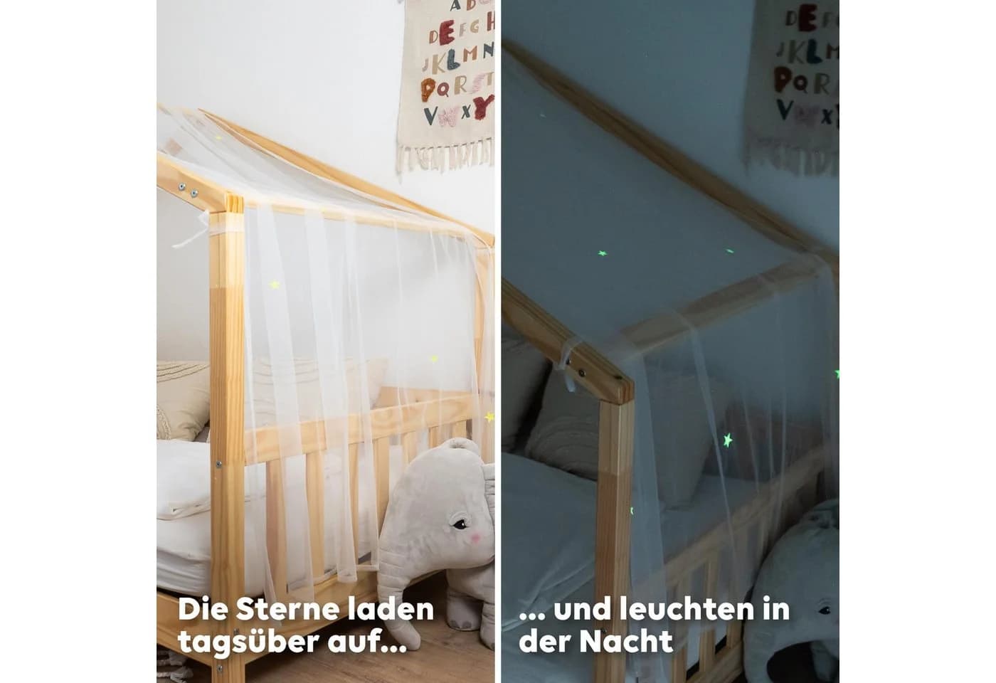 lilimaus Betthimmel Leuchtend Weiß für Kinder Hausbetten - Bild 3
