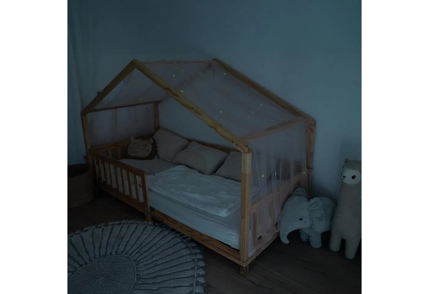 lilimaus Betthimmel Leuchtender Betthimmel mit Sternen für Kinder Hausbetten - Bild 2