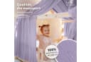 lilimaus Betthimmel Hausbett 2er-Set aus 100% Musselin Violett Bild 1