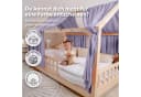 lilimaus Betthimmel Hausbett 2er-Set aus 100% Musselin Violett Bild 5