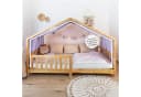 lilimaus Betthimmel Hausbett Musselin Flieder Deko Bild 5